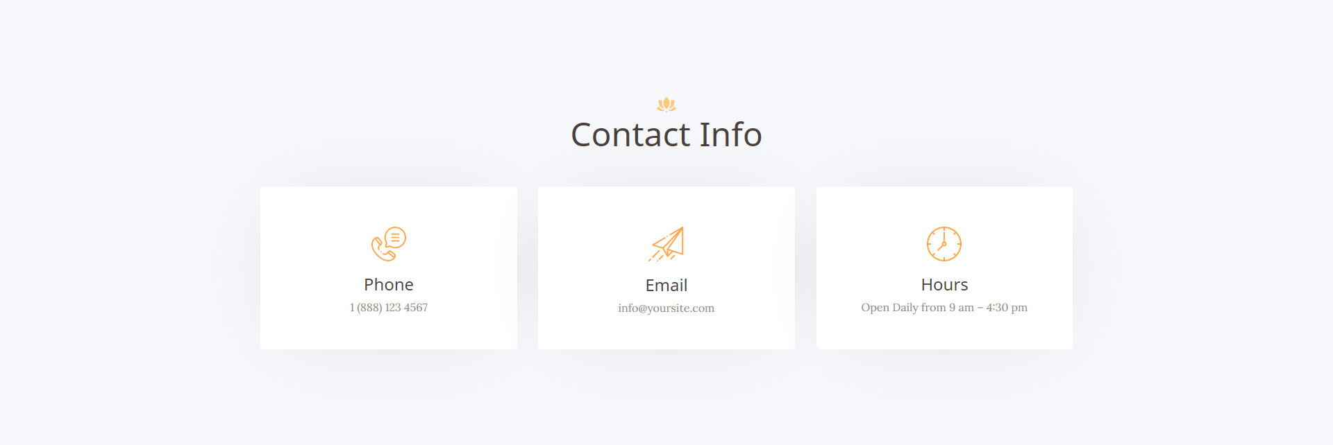 Block contact info style 1